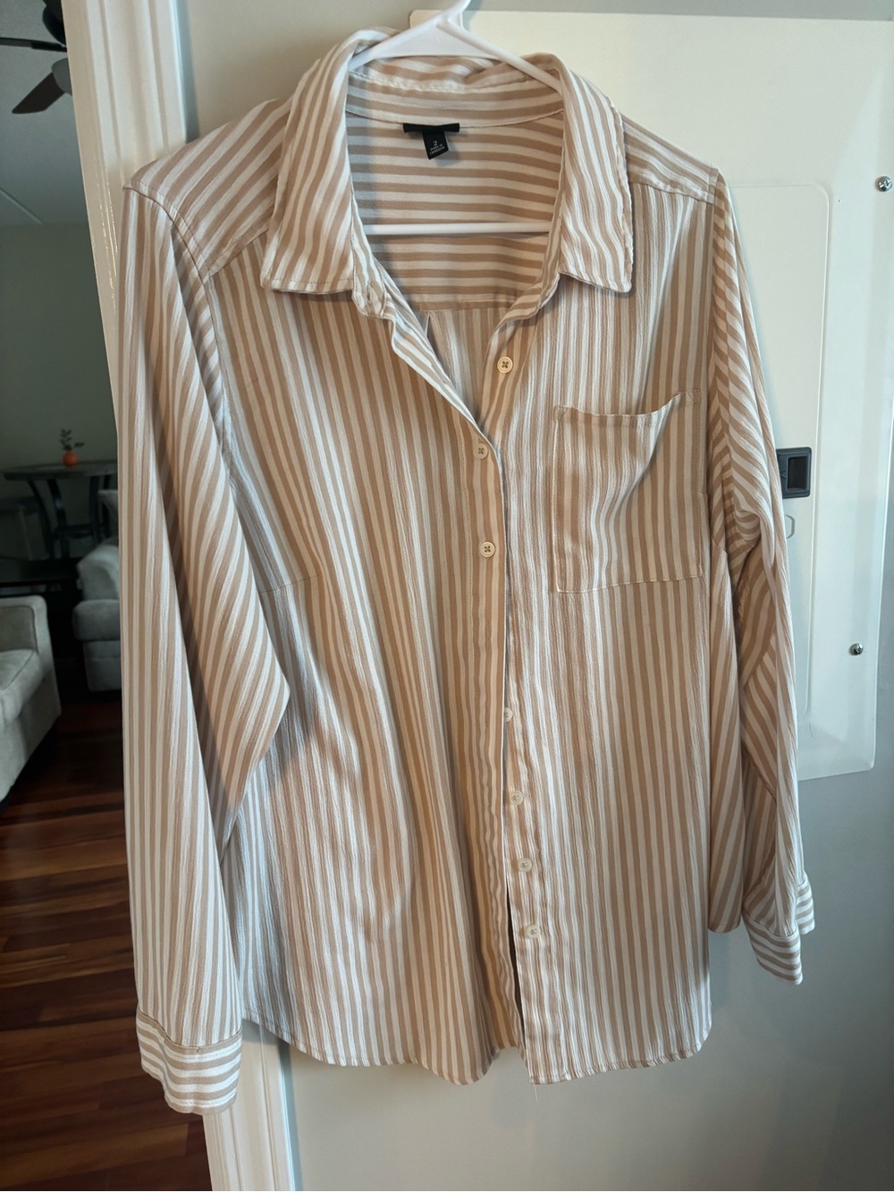 torrid Beige & White Striped Top